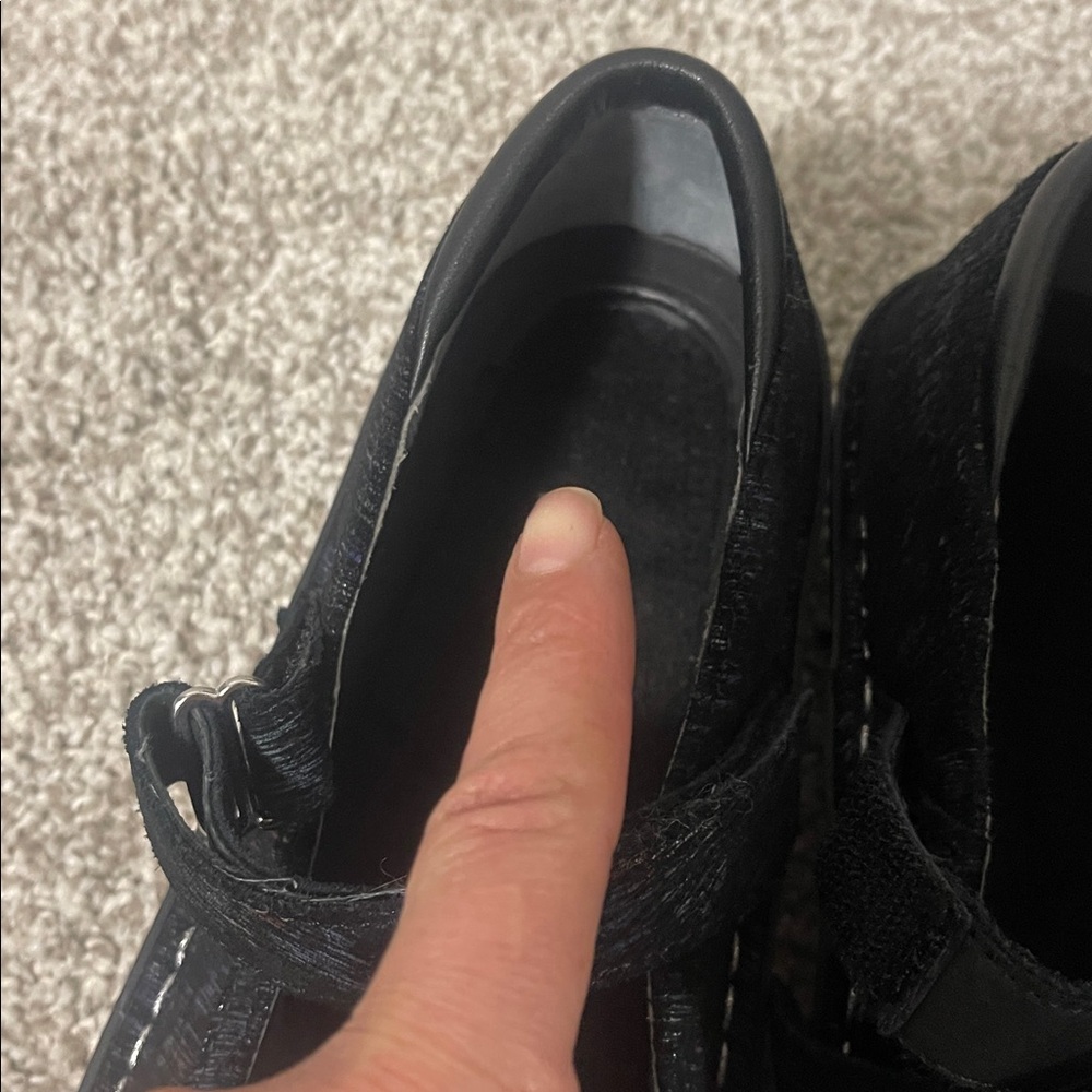 Stylish Black Women's Shoes Alegria Belle Desert Black Leather Mary size 10.5 - Picture 8 of 11